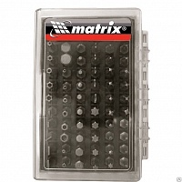 Набор бит с магнитным держателем, CrV,61шт//MATRIX MATRIX