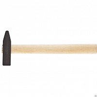 Молоток слесарный, 400 г, квадратный боек, деревянная рукоятка СИБРТЕХ
